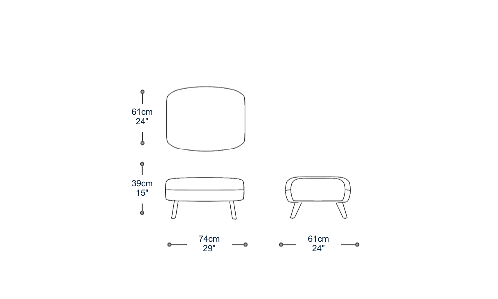 Image of the main dimensions of the product
